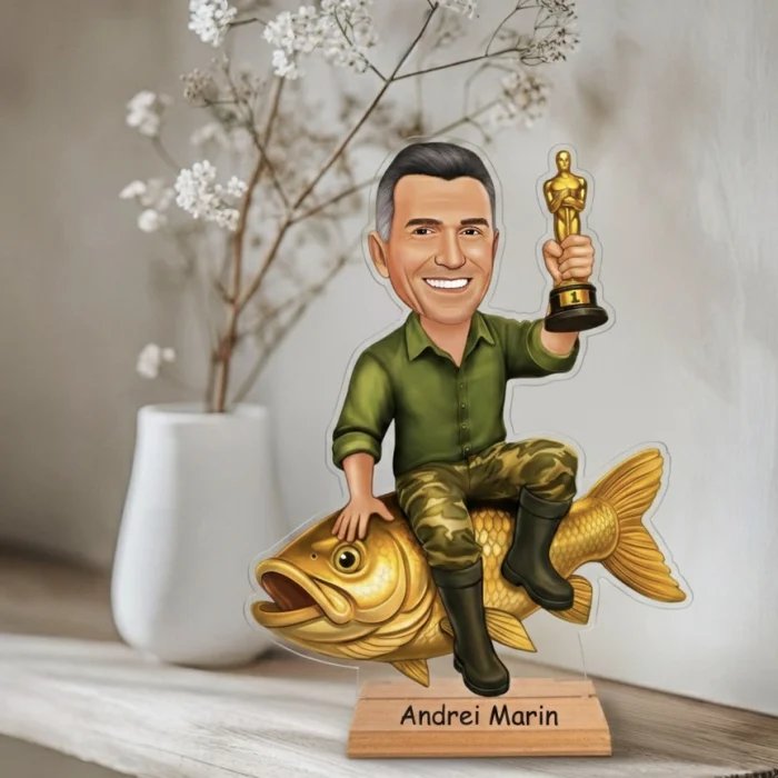 Model de statuetă caricatură personalizată, potrivită pentru cadou de aniversare